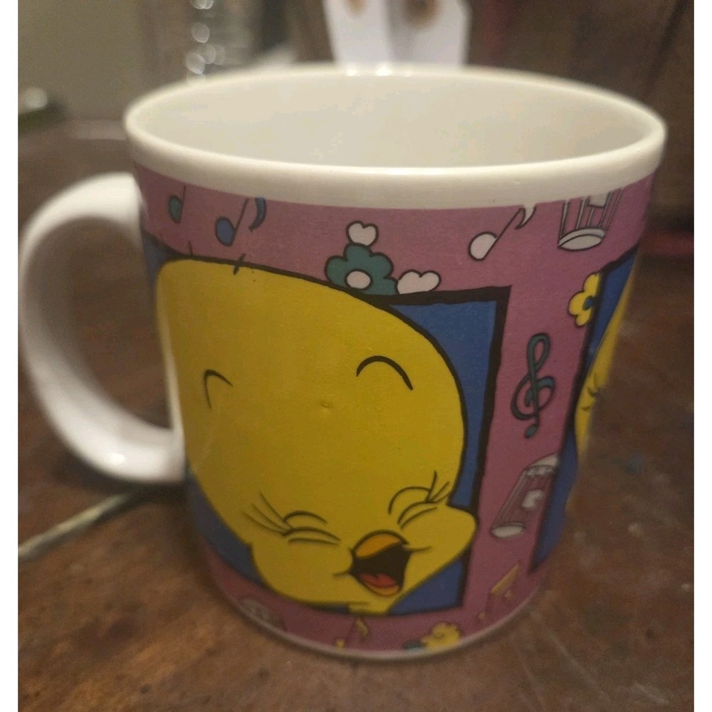 TWEETY BIRD Coffee Mug Cup Looney Tunes 1994 Warner Brothers SAKURA Vintage